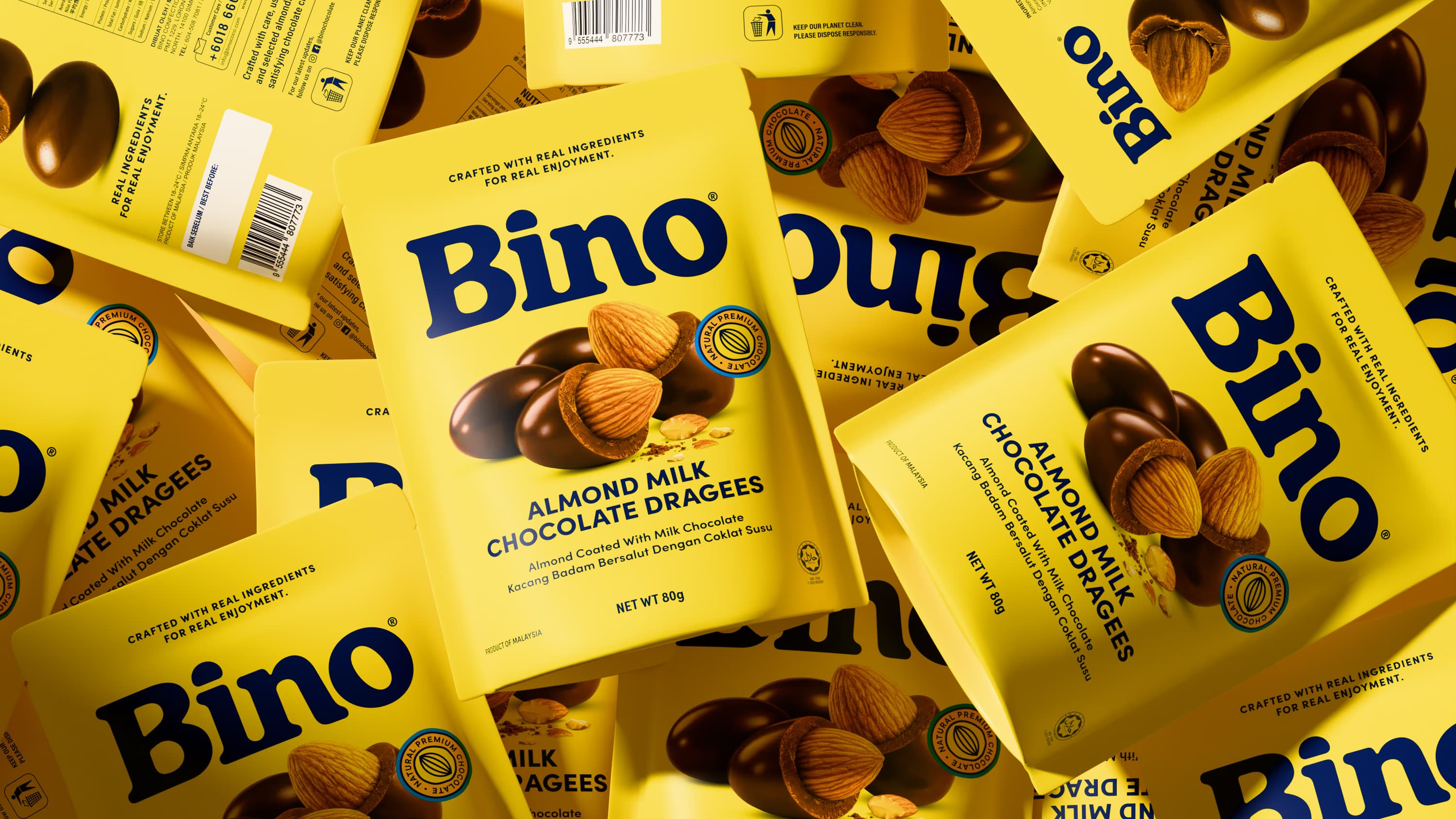 Bino Chocolate Dragees Packaging.